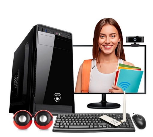 Computadora Core i3 10105 10th Gen RAM 16GB, SSD 1TB Tarjeta H510 Monitor 19 HD Fuente Real 350W Teclado y Mouse